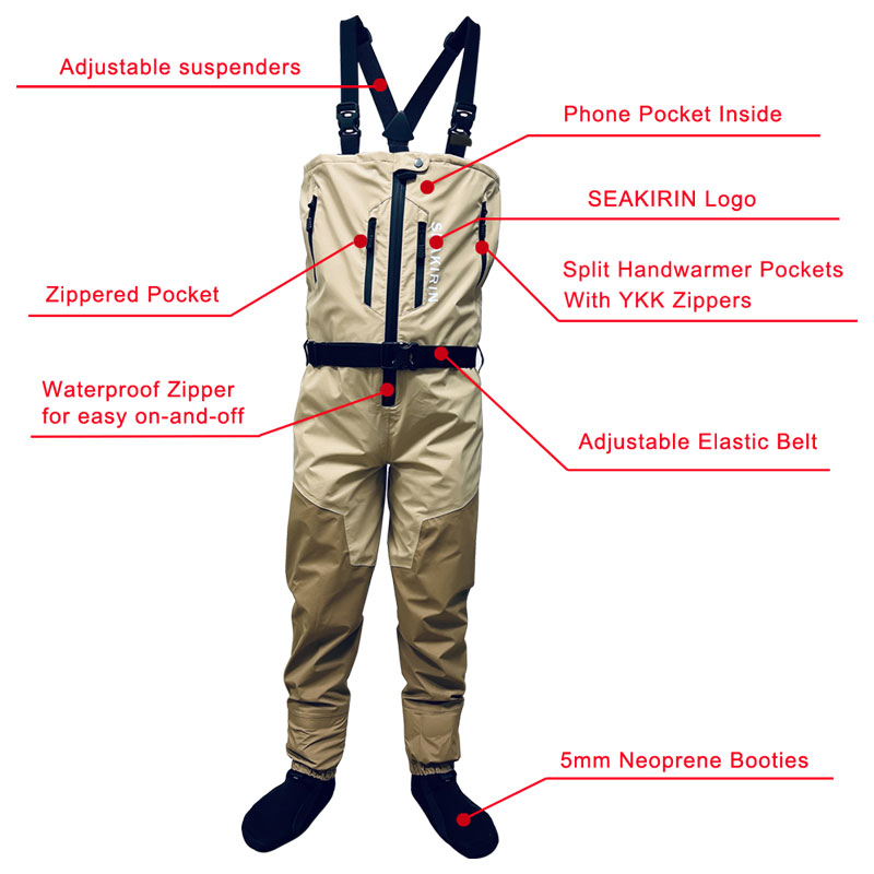 سراويل صيد السمك بسحاب أمامي ق - مراجعة Fishing Pants Waterproof وسعره