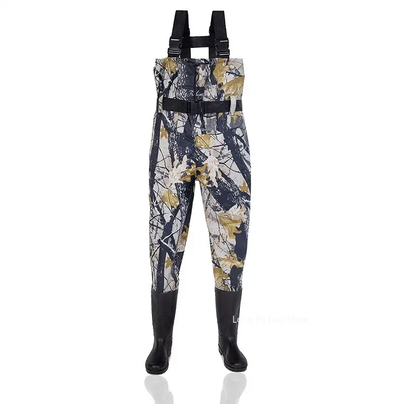 خواضون الصيد السراويل وزرة مع  - مراجعة Fishing Pants Waterproof وسعره