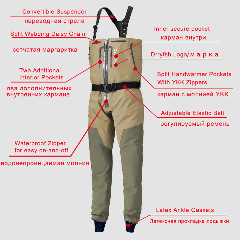 انغلق مقاوم للماء Wader دون ال - مراجعة Fishing Waders وسعره