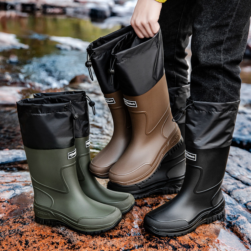 أحذية مطر رجالية مقاومة للماء  - مراجعة Fishing Boots وسعره