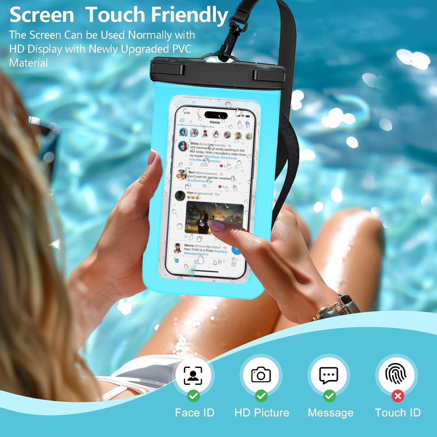 حقيبة هاتف مقاومة للماء بشاشة  - مراجعة Fishing Bag Waterproof وسعره