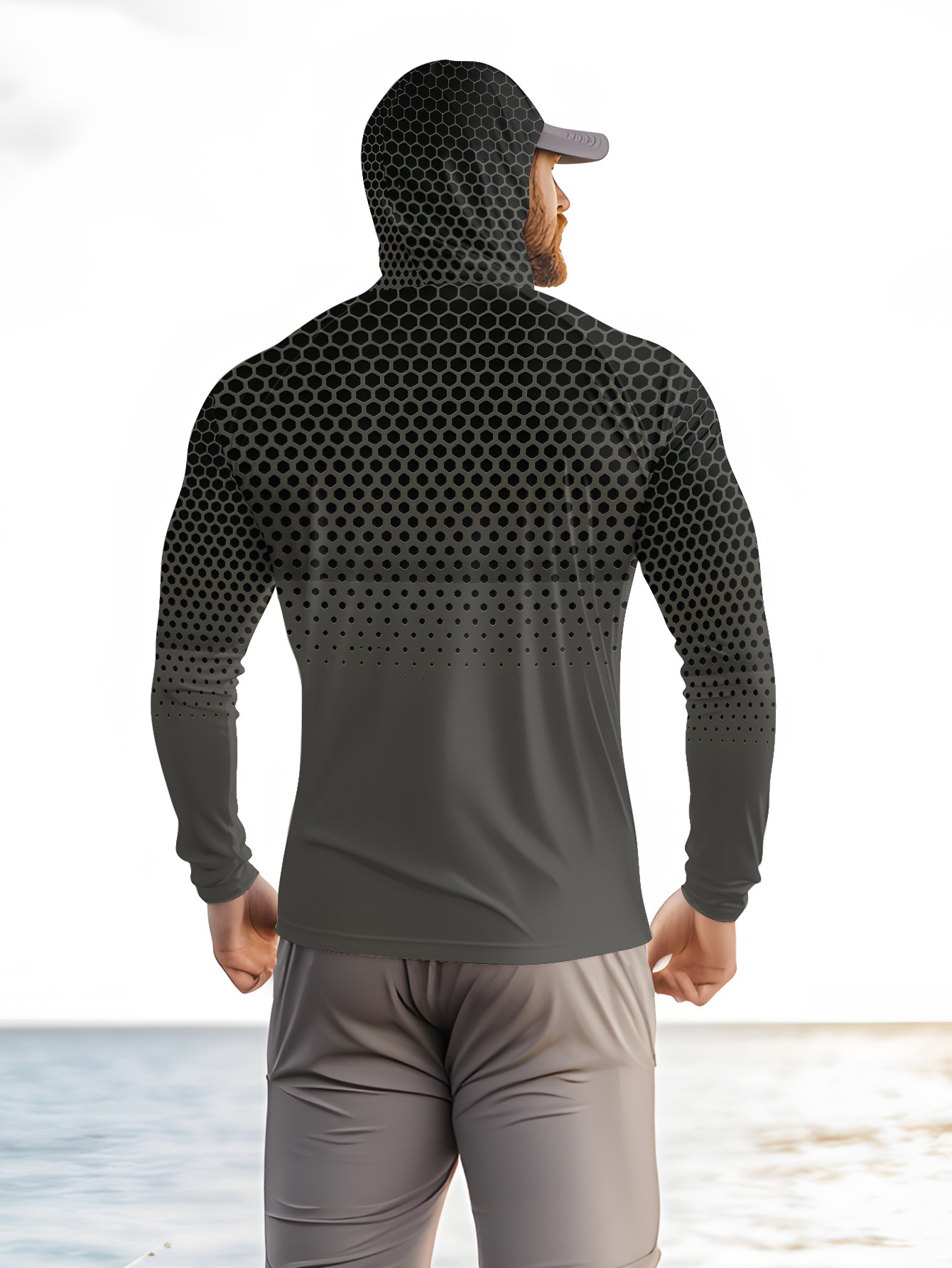 قميص صيد رجالي بقلنسوة وتصميم  - مراجعة Fishing Hoodie وسعره