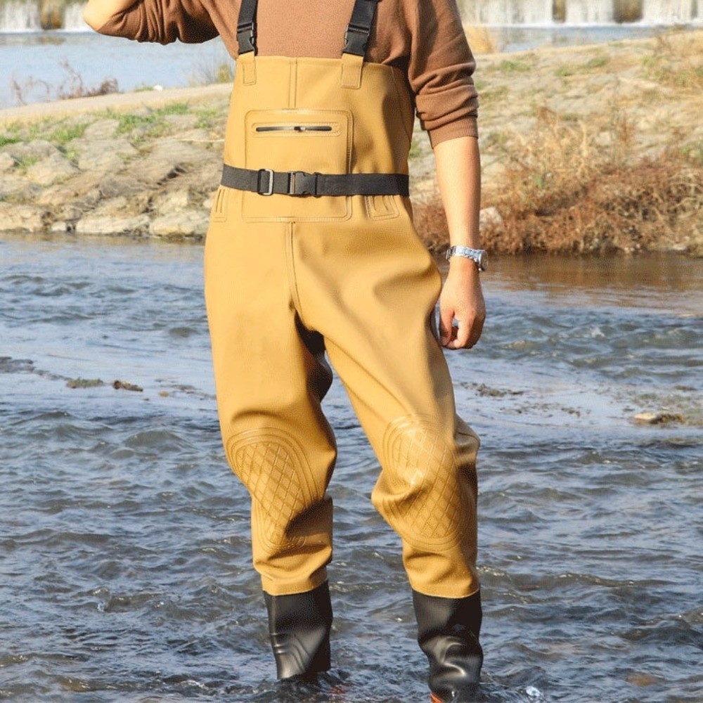 بدلة صيد مفيدة من البولي فينيل - مراجعة Fishing Pants Waterproof وسعره