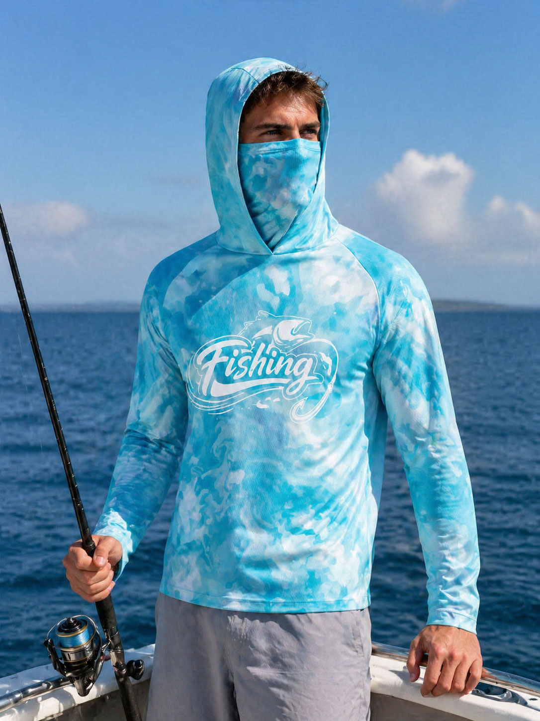 قميص صيد للرجال بغطاء للرأس، م - مراجعة Fishing Hoodie وسعره