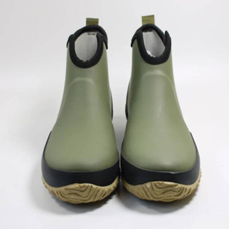 الرجال عدم الانزلاق المطر مطاط - مراجعة Fishing Boots وسعره
